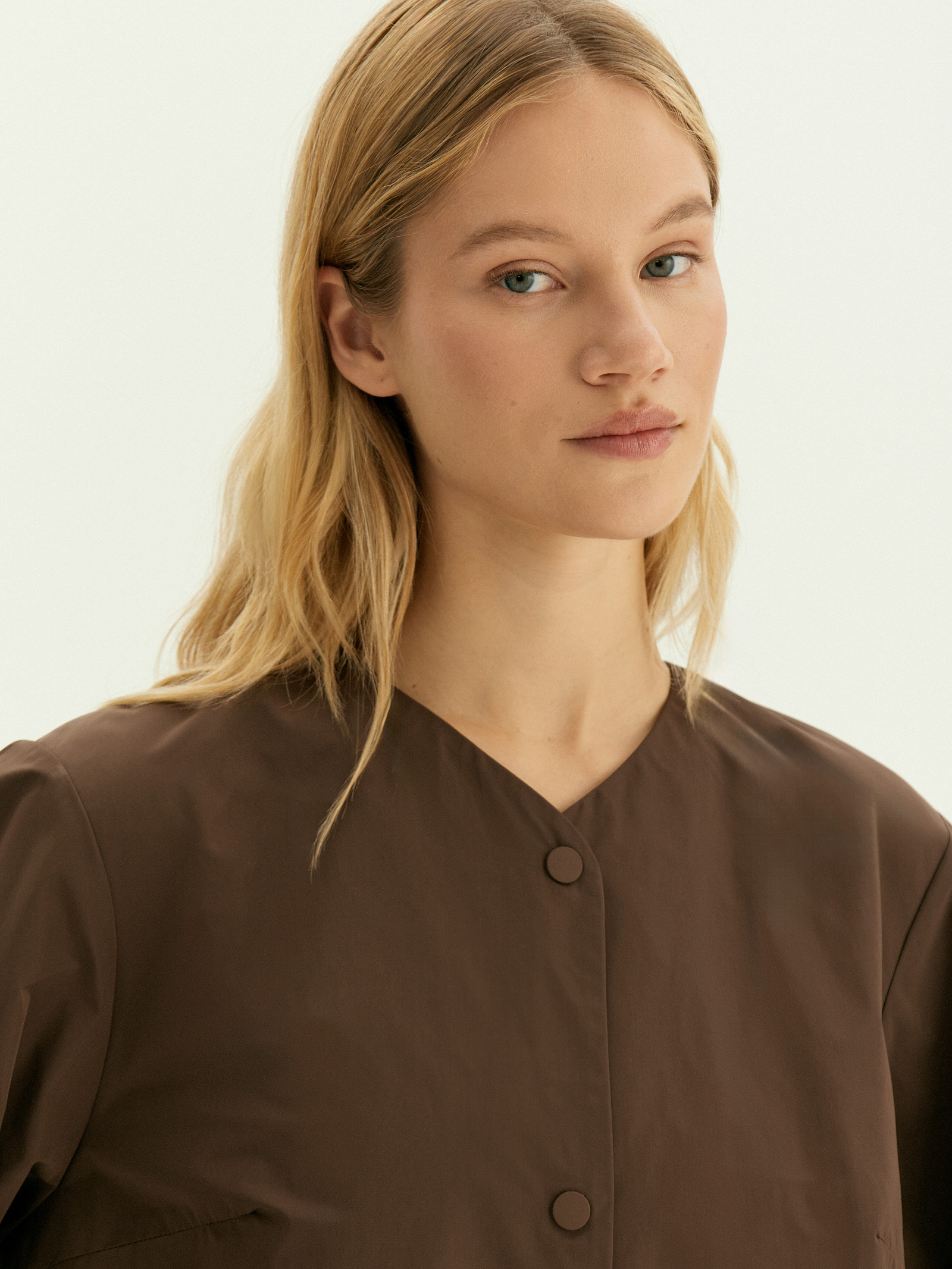 Куртка с объемными рукавами